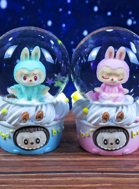六一儿童节礼物盲盒卡通动物学生日礼品女孩子毕业迷你水晶球摆件