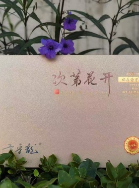 2024 方守龙  次第花开 200g 一级春有机牡丹茶砖 福鼎白茶