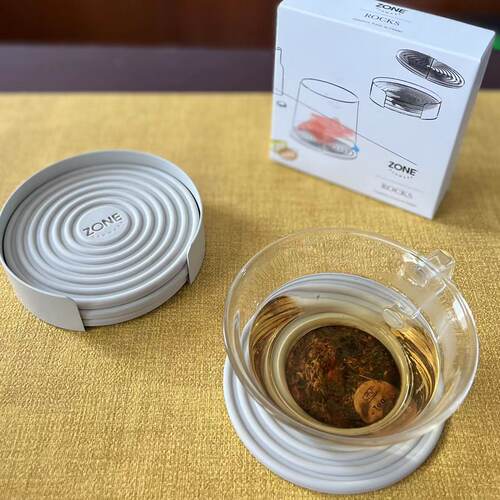 Zone丹麦进口硅胶圆形杯垫套装