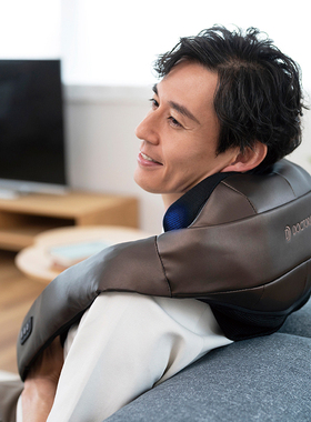 DOCTORAIR日本3D颈椎按摩器仿生加热脖子按摩枕腰部颈部按摩仪