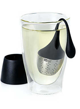 悬挂式茶滤Adhoc德国进口茶漏带底座茶叶过滤器茶隔创意泡茶 茶网