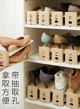 likeit日本双层可调高度鞋架