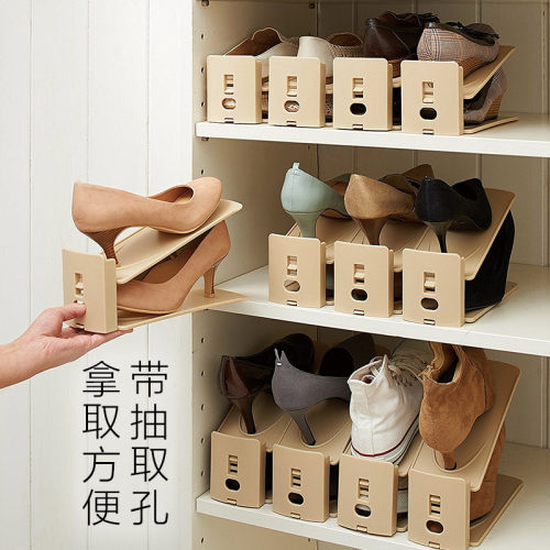 likeit日本双层可调高度鞋架