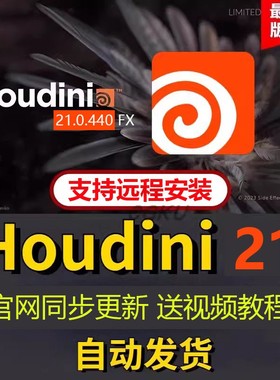 Houdini 21.0.440 19.5软件win版一键安装激活中英文特效视频教程
