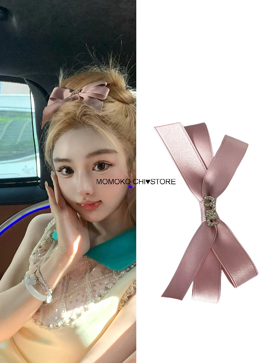 蝴蝶结发饰少女甜美Miu边夹侧边