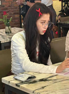 虞书欣同款韩女丝带蝴蝶结夹子头饰发夹边夹侧边刘海夹女2025新款