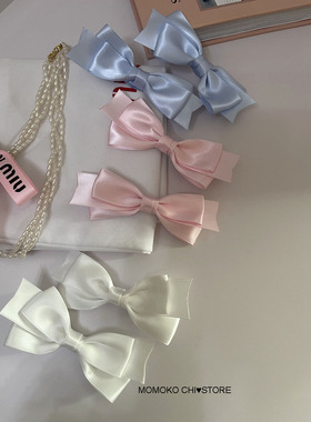 日系甜美仙女蝴蝶结头饰发夹 对夹发卡女2025新款