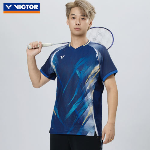 victor威克多羽毛球服胜利大赛比赛训练T恤男女运动速干上衣60004