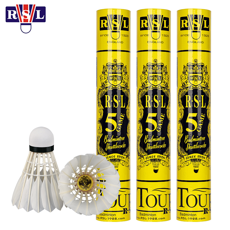 RSL亚狮龙羽毛球训练耐打飞行稳定比赛用球12只装5号GAME
