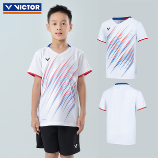 victor威克多羽毛球服胜利儿童款吸汗舒适训练运动T恤T-62022