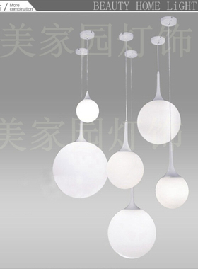 玻璃圆球吊灯服装店橱窗灯简约现代餐厅客厅楼梯奶茶火锅店吧台灯