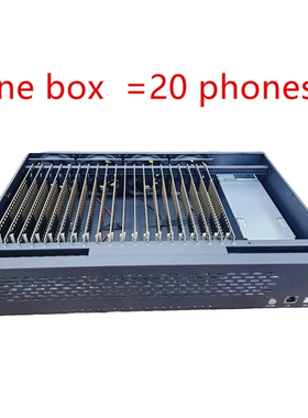 one box 20 android phones  group control tiktok automation