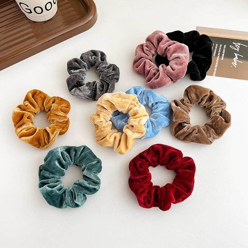 丝绒大肠发圈复古法式头绳