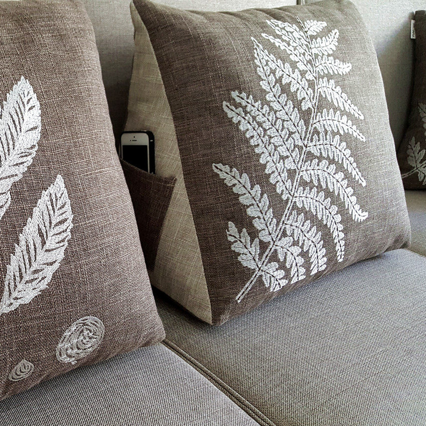 简约原创三角靠垫棉麻床头榻榻米办公室腰垫沙发抱枕飘窗含芯超值