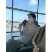 t恤女夏基础版 MULVAN 正肩显瘦上衣 圆领修身 短袖 超百搭 三色可选