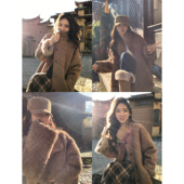 摩登回响 MULVAN 现货7.5折 两面穿皮毛一体外套复古毛毛外套