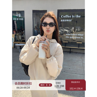 休闲直筒半身裙中长裙两件套装 MULVAN黑色立领拉链工装 外套女秋季
