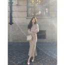 打底鱼尾中长包臀裙 气质半高领针织连衣裙女修身 MULVAN 温柔静奢