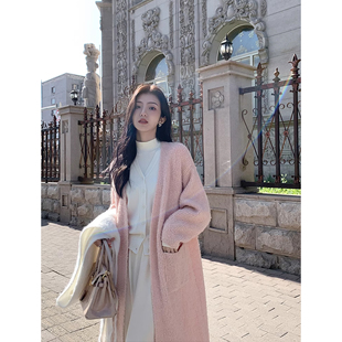 毛衣外套女2025韩系休闲百搭针织开衫 长款 现货7折 MULVAN