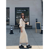 半身裙两件套装 MULVAN 外套女秋季 黑色立领拉链工装 现货6.5折