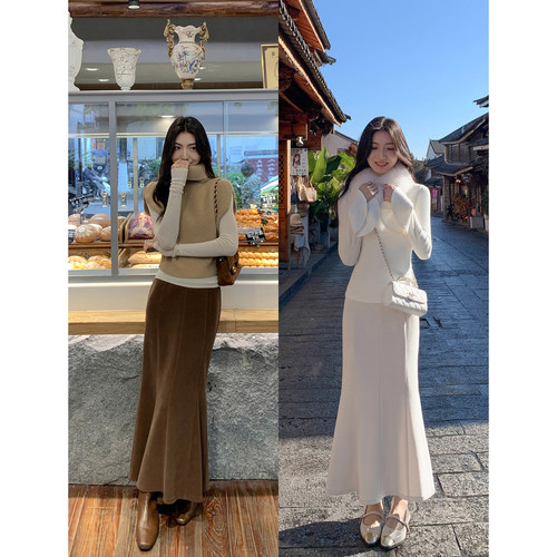 时尚气质灯芯绒A字半身裙