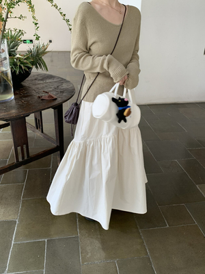 个性高级感女半裙长裙【FOCUSE】韩系简约a版显瘦半身裙百搭大摆