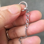 新款 流苏链条男女性乳环穿刺饰品横穿孔体环钛钢情侣PA万能环