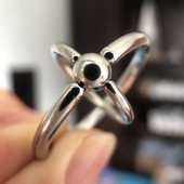 升级新版 专用十字飞行双环穿刺饰品钛钢大系带穿孔PA套环 男士