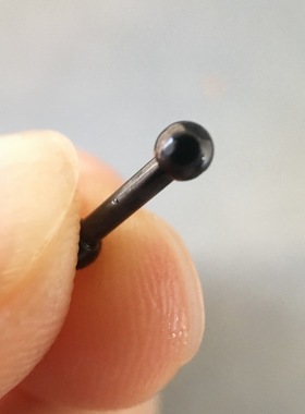 小巧系带钉男士性感穿刺饰品朋克黑色钛钢球男性摩擦钉穿孔PA乳钉