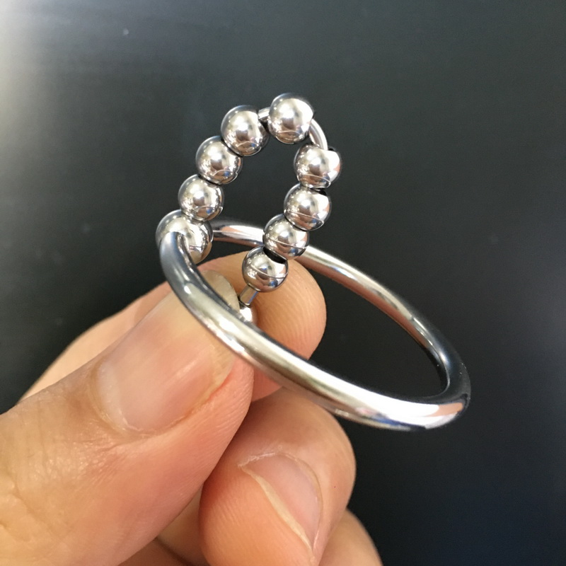 滚珠男性阴环饰品内径钛钢免穿孔pa环套环防敏锁精潮人体穿刺私处