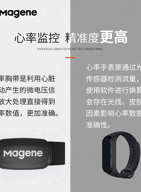 Magene迈金H303心率带胸带防尘防水便携ANT+蓝牙双协议心率传感器