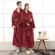 秋冬季 加长加厚法兰绒睡袍女士胖MM加大码 珊瑚绒情侣浴袍浴衣男