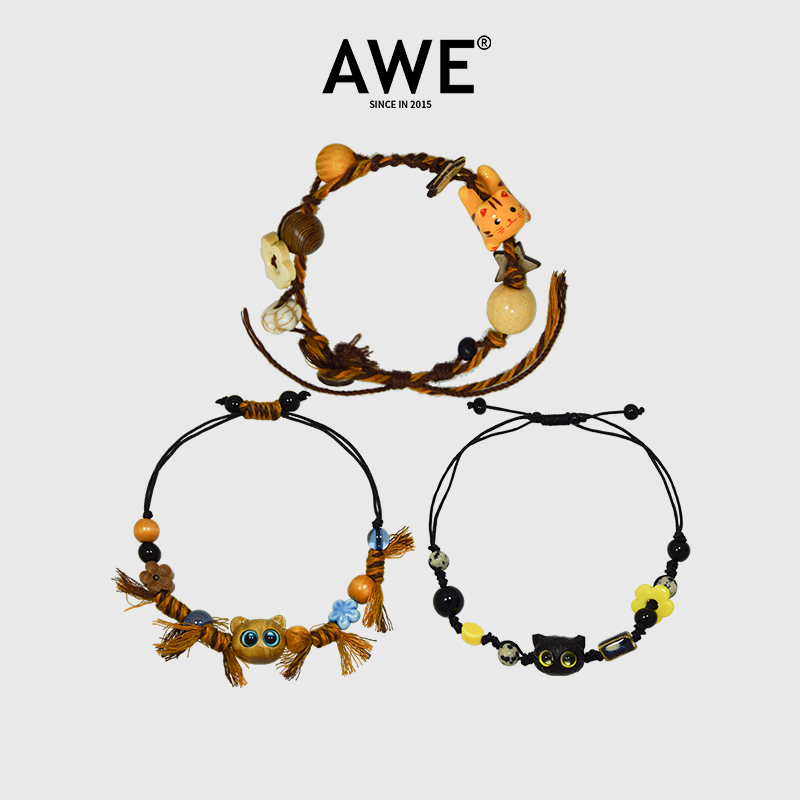 AWE宋亚轩同款橘猫大眼猫手链女