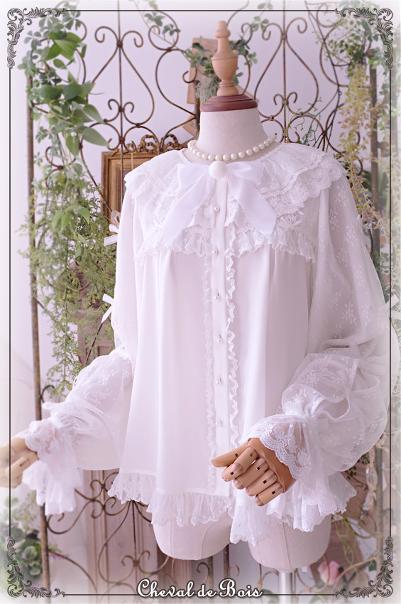 【Cheval de Bois】Rose Pompon~绒球玫瑰~华丽长袖衬衣在类目 女装/女士精品, 衬衫中 - 来自Buy2taobao.com提供专业的淘宝代购服务