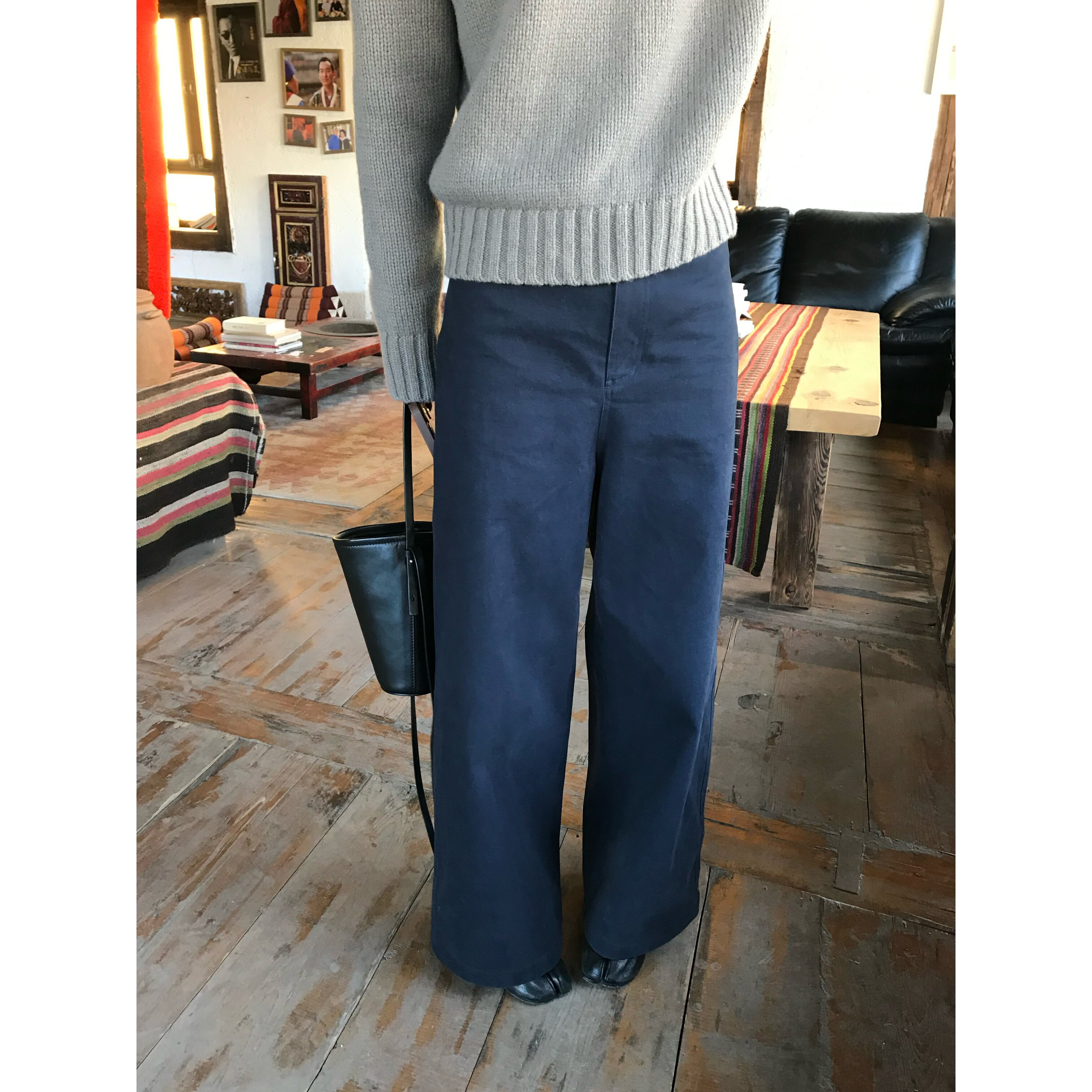 高级感中高腰百搭休闲直筒阔腿裤