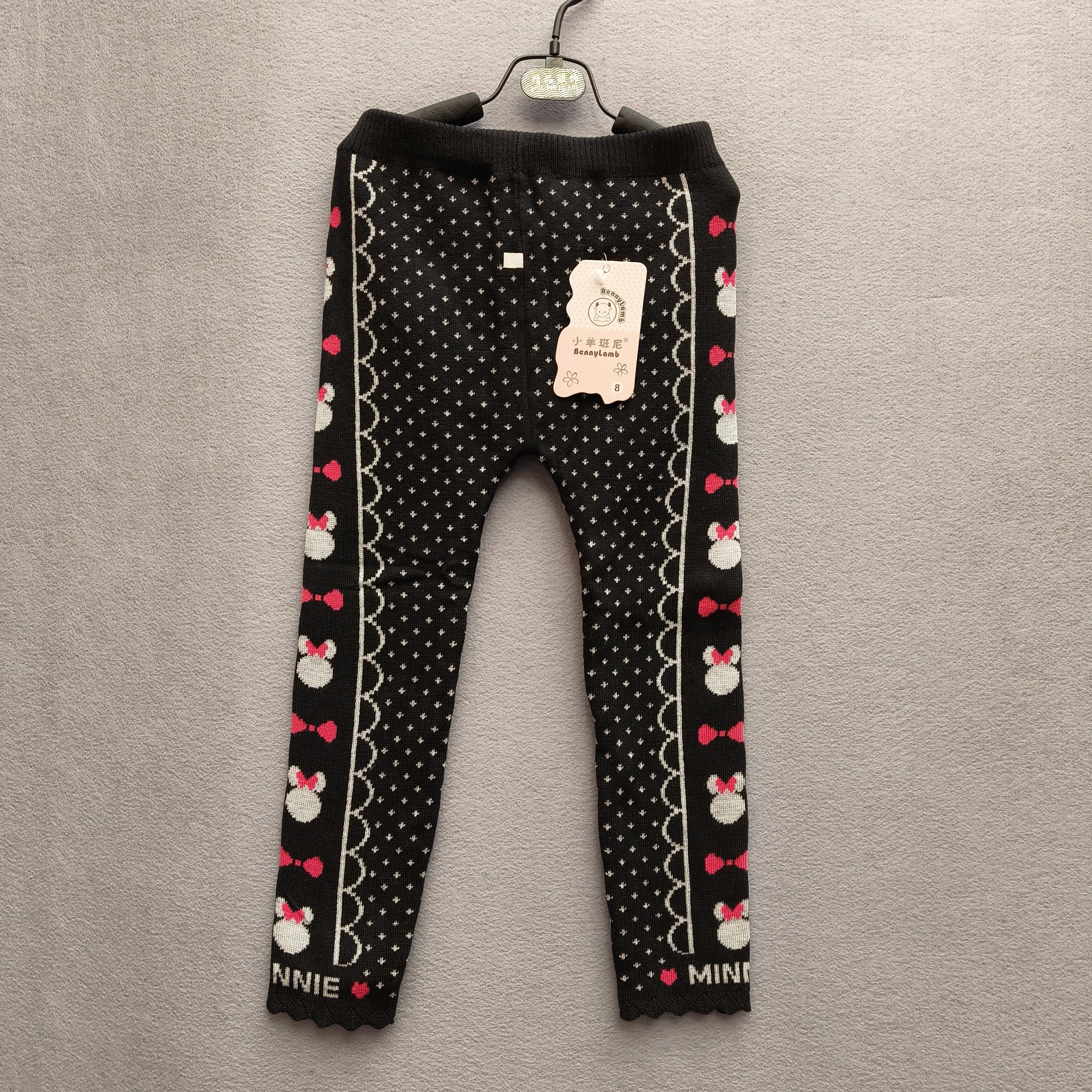 2025双层秋冬2条包邮米奇图案秋冬款休闲儿童打底女童毛线裤黑色,童装/婴儿装/亲子装,裤子,淘宝优惠券,粉丝福利购,淘宝优惠卷