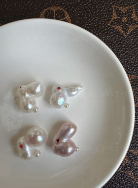 可爱珍珠小兔子半成品