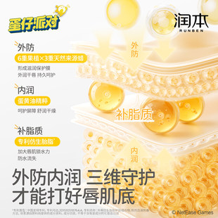 【李佳琦新年大扫除收纳场】 润本蛋仔派对儿童唇膏保湿滋润补水