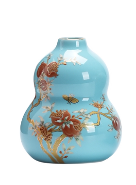西湖蓝小花瓶装点空间花器花道