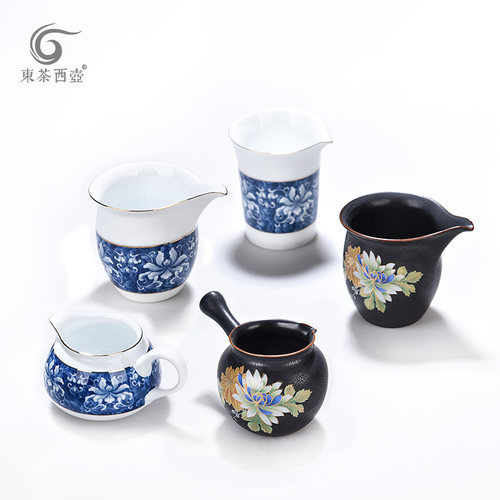东茶西壶手工描金日式扒花茶海