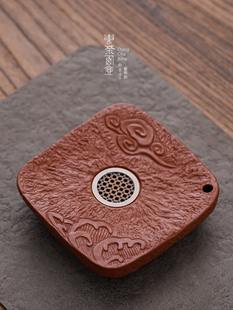 紫陶壶与小紫陶水储存干茶托盘陶瓷壶垫茶桌托盘茶船迷你杯垫杯碟