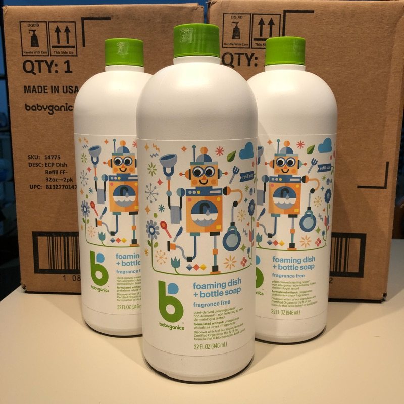 美国BabyGanics甘尼克奶瓶餐具无香清洗剂果蔬清洁液补充装946ml|ruв категории подгузник/шампунь/вскармливать/тележка кроватью, чистящие жидкости/прачечная жидкость/смягчитель, рожок жидкость для чистки овощей и фруктов - от Buy2taobao.com для оказания профессиональной услуги покупки агента Taobao