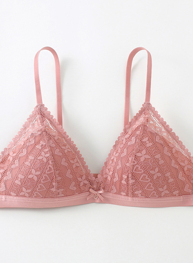 特价68元6IXTY8IGHT 68专柜爱心蕾丝无钢圈后扣三角杯文胸BR14647