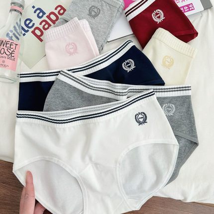 高颜值舒适英伦学院风少女内裤敲舒适底裆7A纯棉加长底裆全棉女