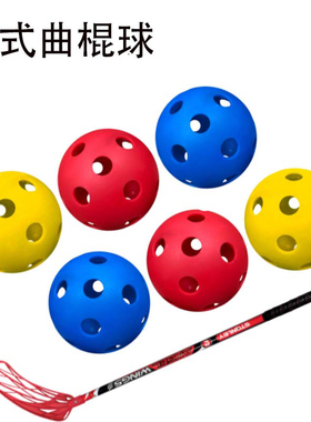 旱地冰球  软式曲棍球专业训练球FLOORBALL雪地球福乐练习球1个起