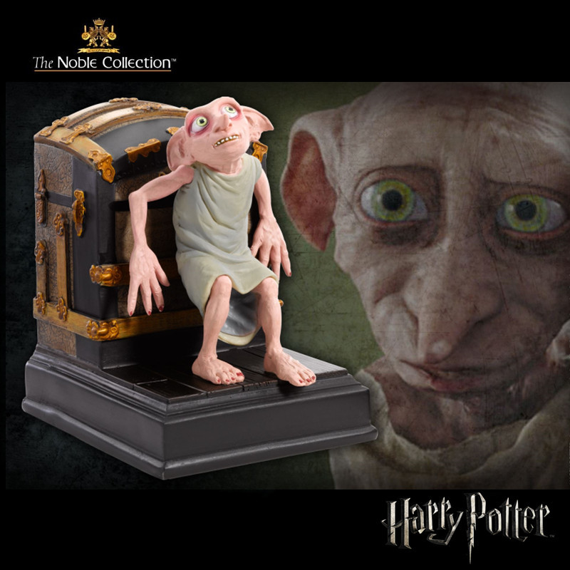 美国正版代购哈利波特周边家养小精灵多比手绘书立手办雕像摆件