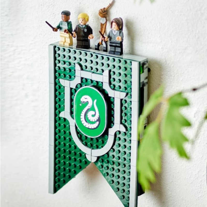 哈利波特积木lego乐高联名周边斯莱特林旗帜76410拼装玩具礼物