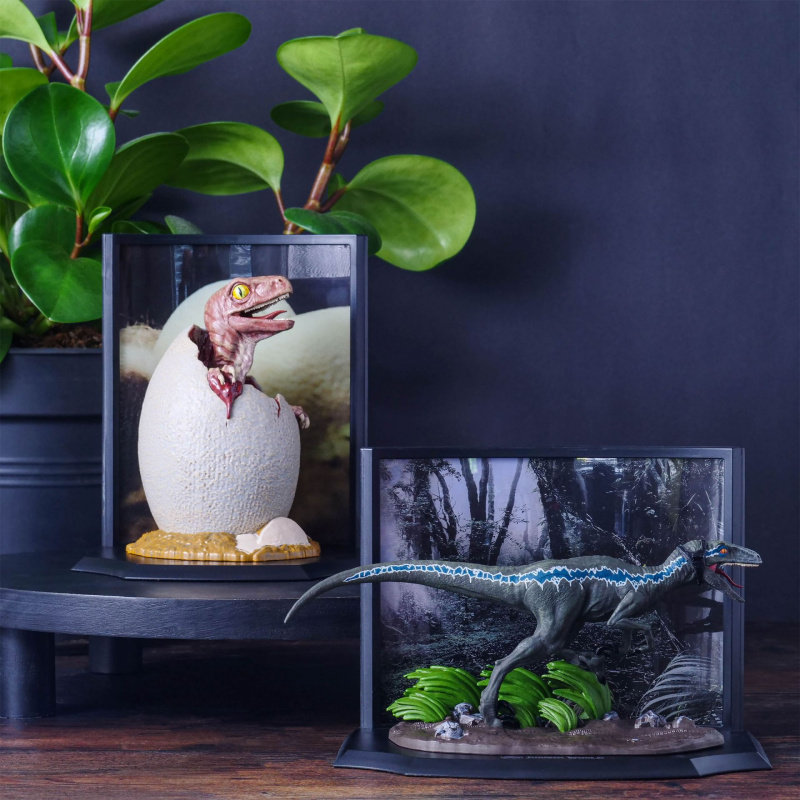 代购noble侏罗纪世界公园周边迅猛龙布鲁小蓝恐龙龙蛋手办摆件