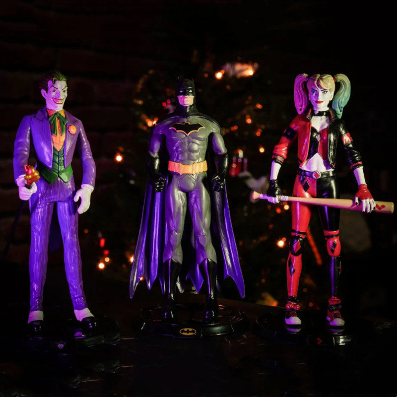 代购bendyfigs联名蝙蝠侠周边猫女小丑哈莉奎茵关节可动手办玩具