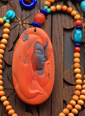 犹抱琵琶半遮面俏色巧雕俏色巧雕